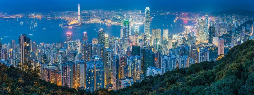 best Asia trip for Indian couples — Hong Kong Victoria Peak night view from Ahmedabad couple's trip 2025