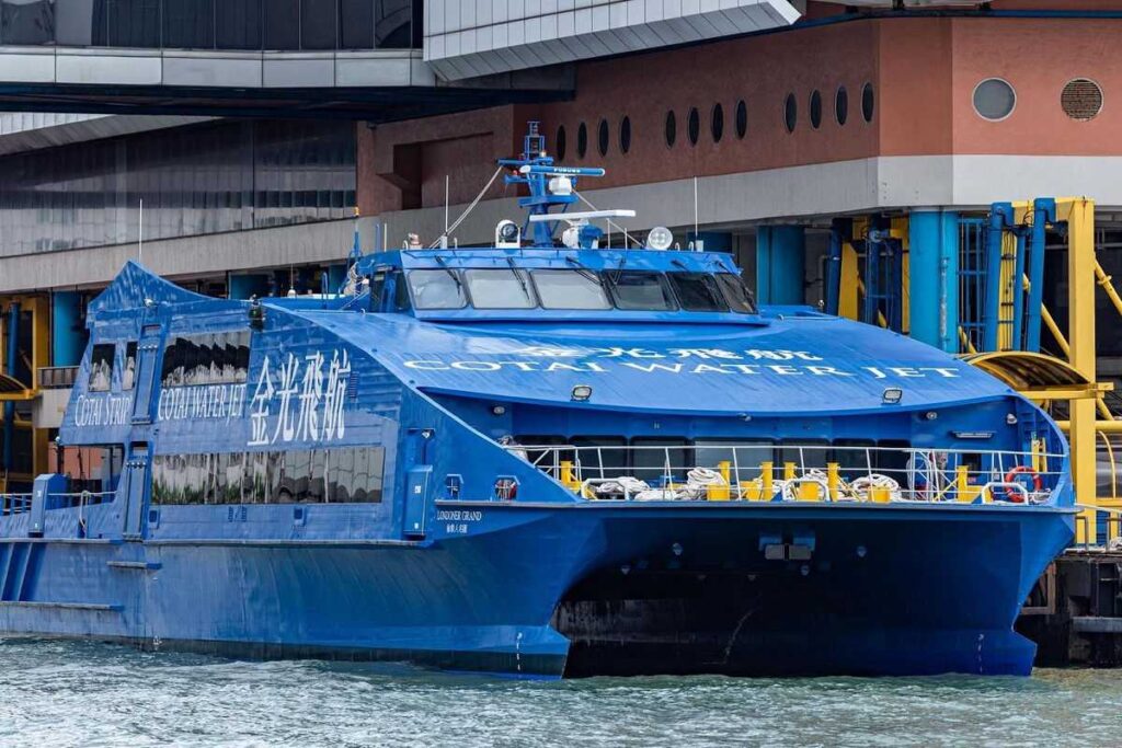 Hong Kong Macau itinerary TurboJET ferry crossing Pearl River Delta between cities