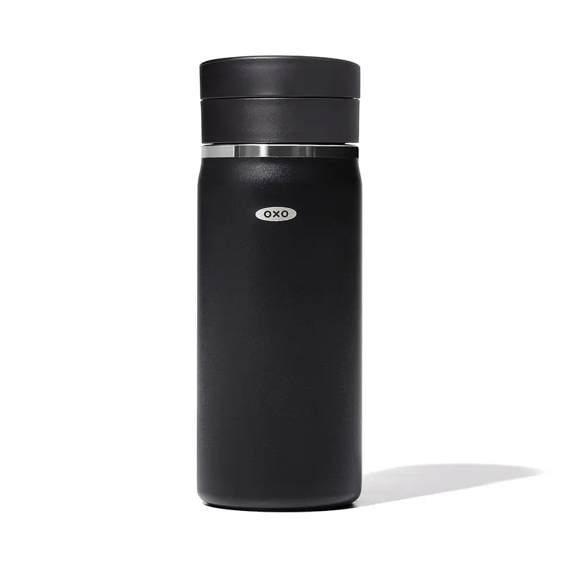OXO Good Grips LiquiSeal - best travel coffee mugs for ergonomic one-handed operation