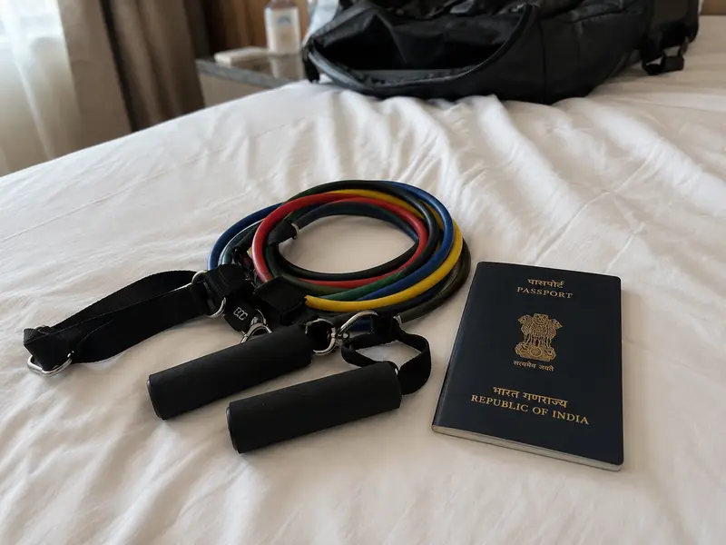 resistance bands hotel room workout travel fitness